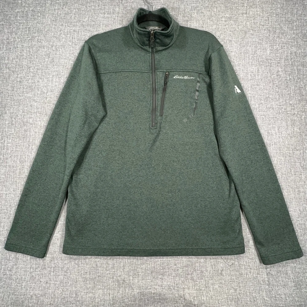 Eddie Bauer First Ascent Pullover Mens Tall Medium 1/4 Zip Fleece Lightweight